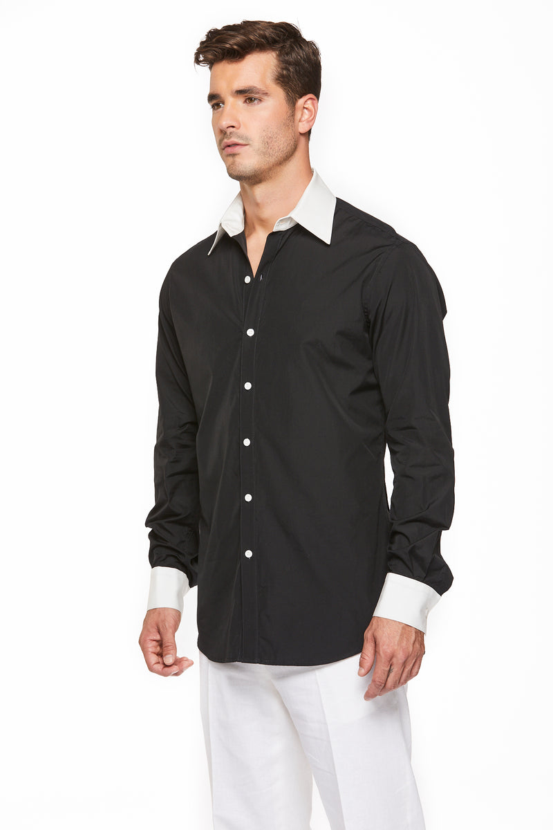 mafia style dress shirts Amazon.com: 1920s Adult Men's Gangster Shirt, Vest and Tie Costume, Black, Size Small : Clothing, Shoes & Jewelry